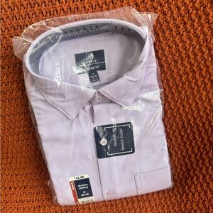 George Men's Light Purple Stretch Collar Dress Shirt